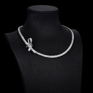 Detachable Sparkling Bowknot Necklace