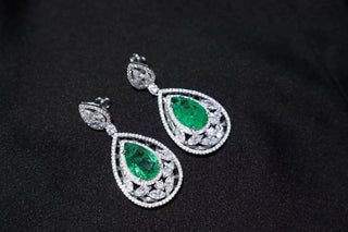 Marie Antoinette Emerald Danglers