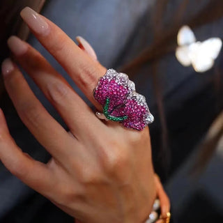 Градиентное рубиновое кольцо