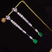 Classic Emerald Solitaire drop earrings